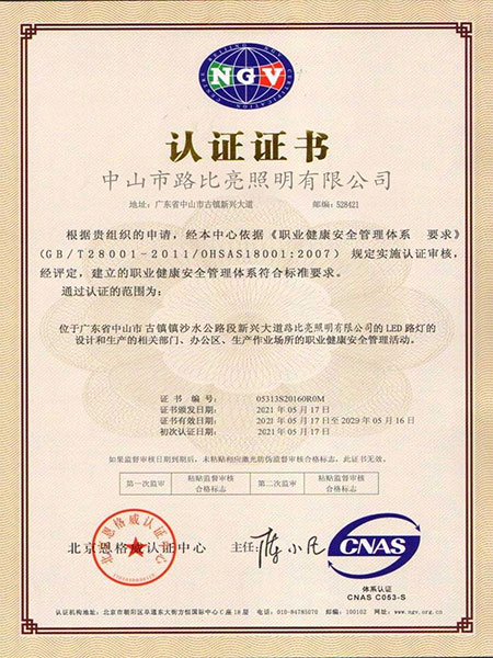 NGV認(rèn)證證書(shū)-路比亮