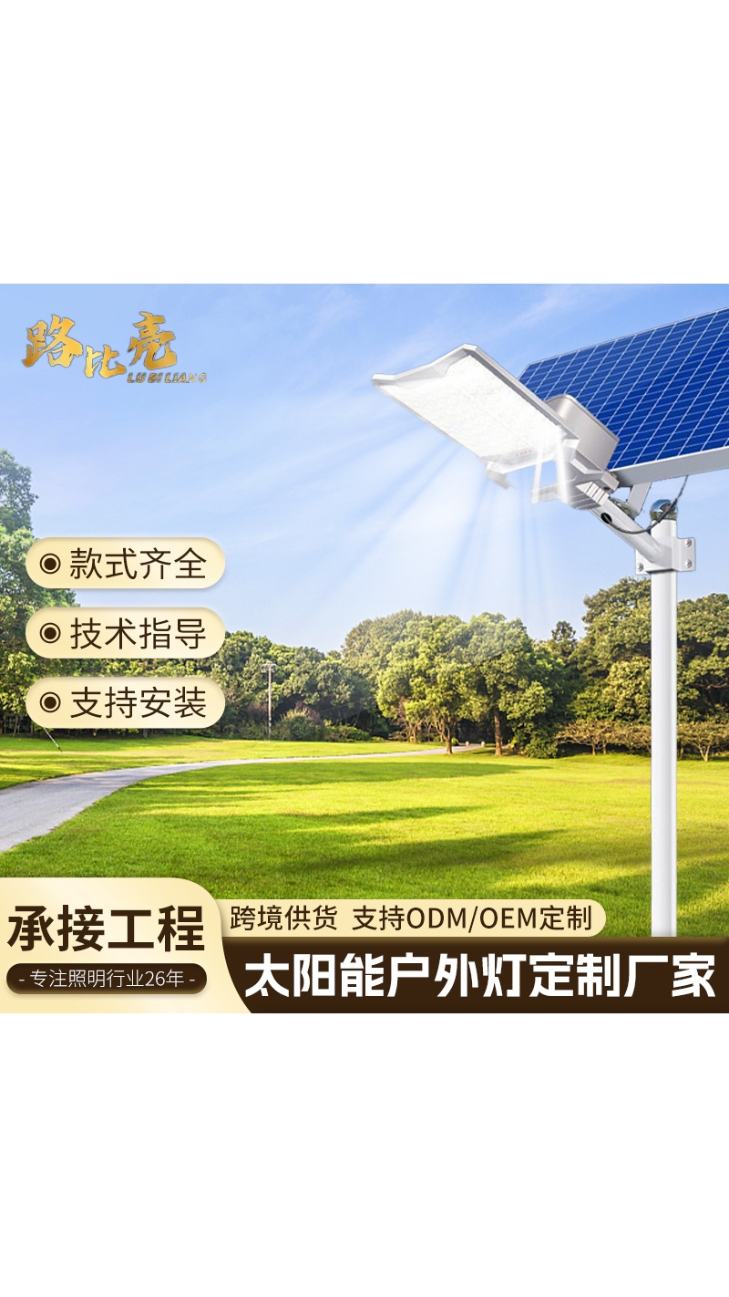 中山太陽(yáng)能路燈戶(hù)外新農(nóng)村LED照明燈防水庭院燈超亮室外小區(qū)路燈
