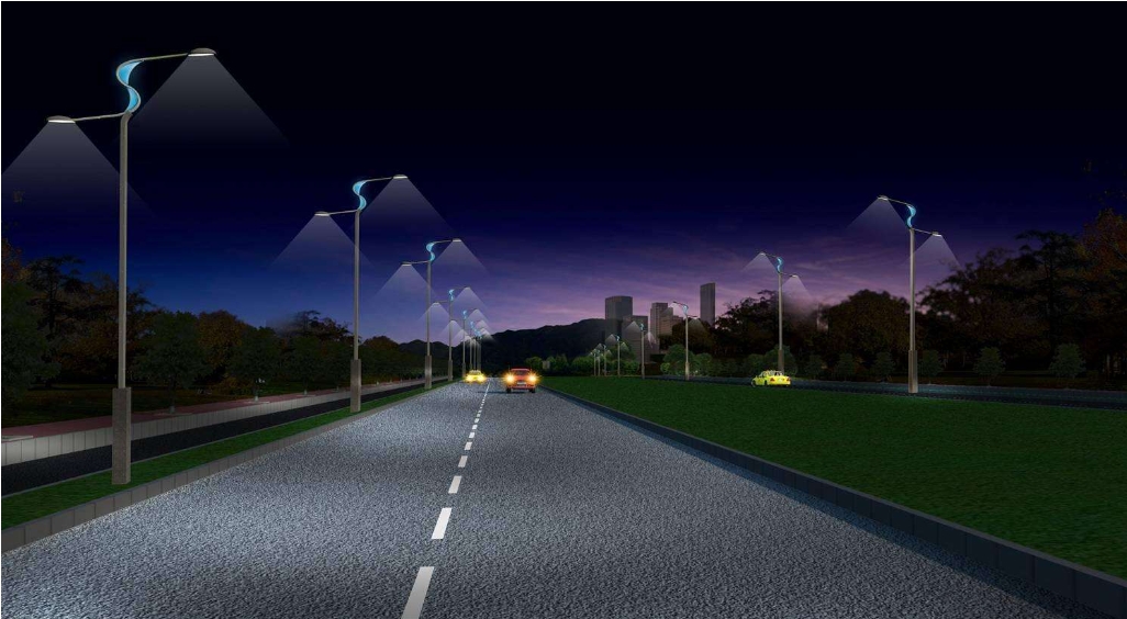 7米寬雙車道用多少瓦的LED路燈？7米道路照明方案