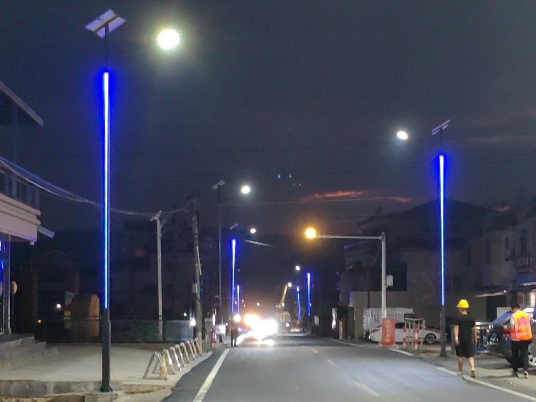 梅州蕉嶺縣景觀(guān)太陽(yáng)能路燈案例