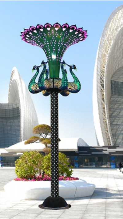 孔雀開屏景觀燈