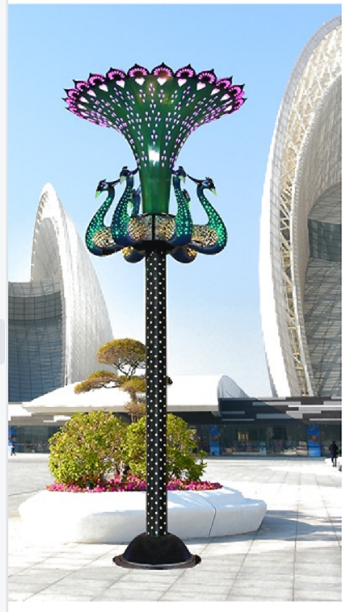 孔雀開(kāi)屏景觀燈